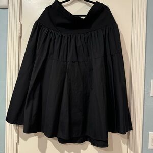 Nordstrom 100% cotton Black Ruffle Jupe Skirt with Stretch Waistband Size 2X